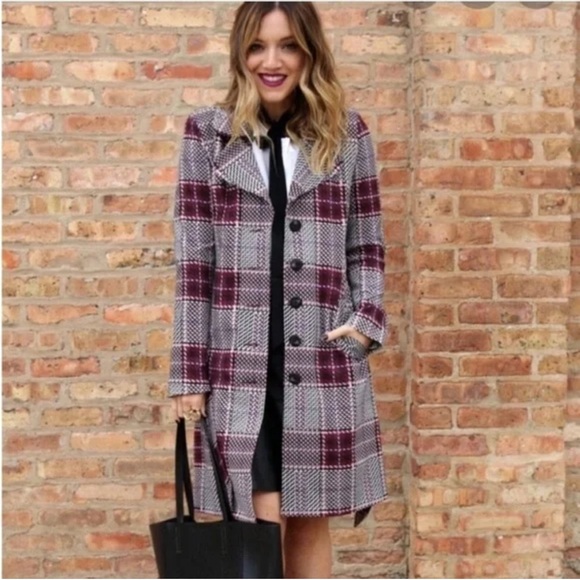 CABi Sovereign plaid trench coat EUC size small - Picture 2 of 13